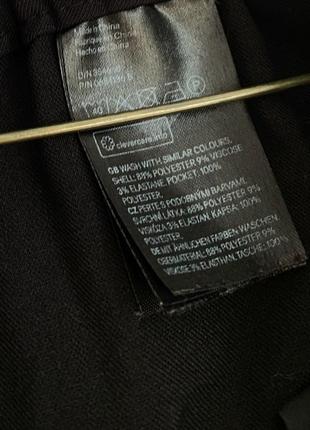 Черные брюки кюлоты h&m с эластичным поясом5 фото