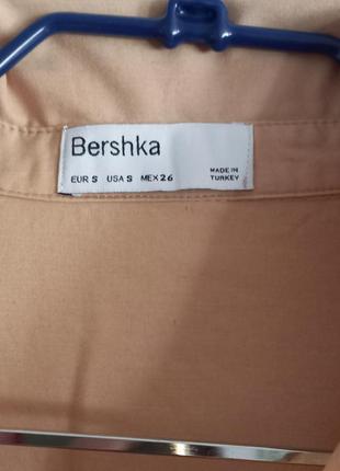 Коттоновая рубашка оверсайз bershka4 фото