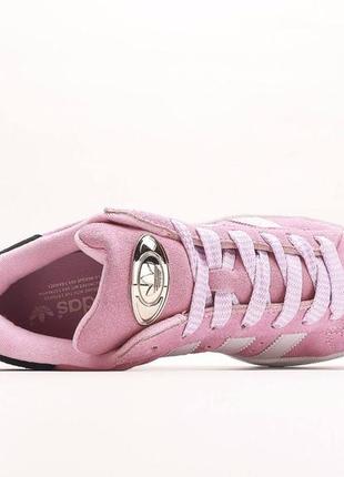 Замечательные женские кроссовки adidas campus 00s pink розовые с белым4 фото