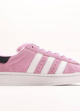 Замечательные женские кроссовки adidas campus 00s pink розовые с белым5 фото