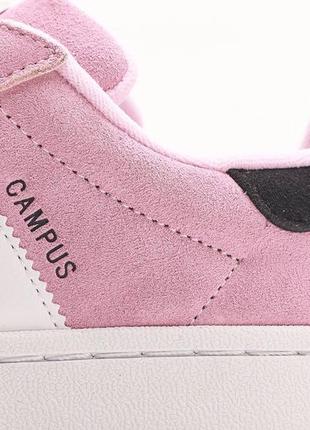 Замечательные женские кроссовки adidas campus 00s pink розовые с белым7 фото