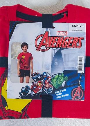 Пижама трикотажная, летний комплект шорты и футболка marvel avengers4 фото