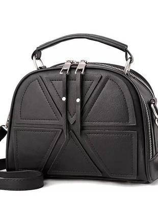 Женская кожаная стильная недорогая кожаная чёрная сумка клатч по низкой цене