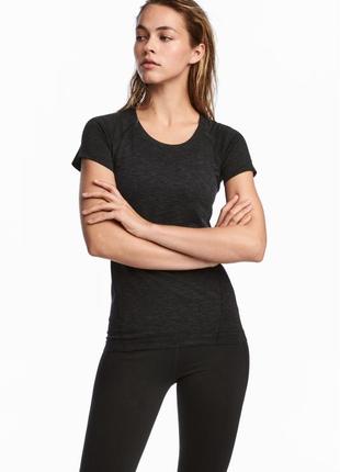 Спортивна футболка h&amp;m seamless sports top — m