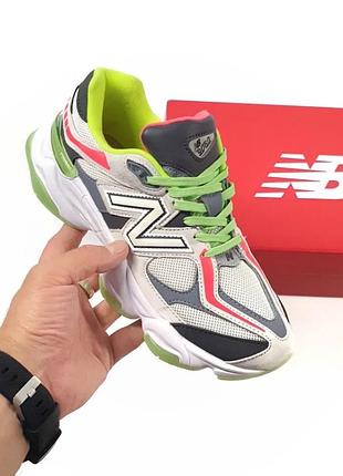 Лімітовані кросівки new balance 9060 glow in dark сірі кольорові світяться у темряві