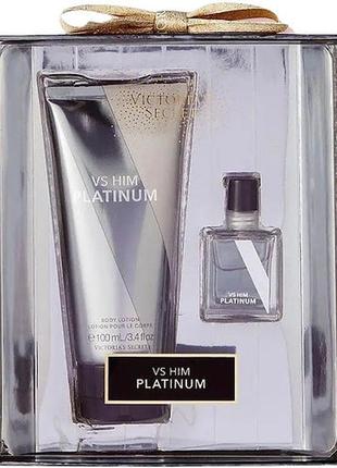 Подарунковий набір victoria's secret vs him platinum mini fragrance duo1 фото