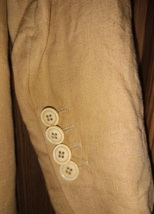 Massimo dutti піджак  льон беж.кольору3 фото