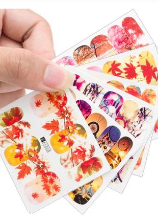 Слайди для нігтів "осінь", 1 шт, no5103 фото