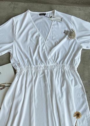 Легкое белое пляжное платье от boohoo, платье, летнее платье, туника