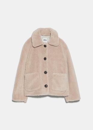 Полушубок из искусственной овчины zara