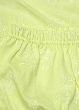 Детский летний костюм р 74 5-7 мес комплект для девочки футболка шорты на лето 4708 желтый3 фото