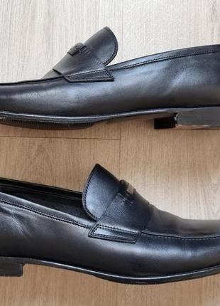 Классические мужские черные кожаные туфли alessandro dell'aqua (италия)