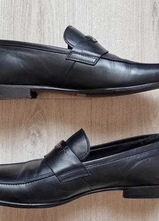 Классические мужские черные кожаные туфли alessandro dell'aqua (италия)4 фото