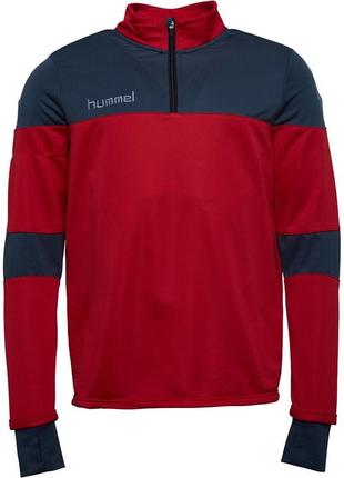 Спортивна кофта hummel mens sirius half zip training top true red/dark slate
