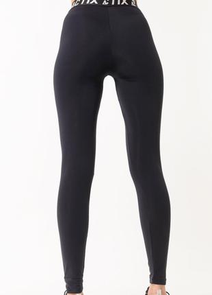 Женские спортивные леггинсы actix athletic legg black, классические с высокой посадкой, чёрные xs4 фото