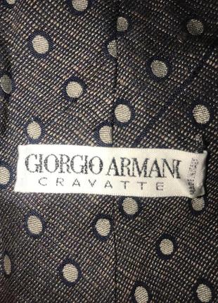 Італія! чоловічий шовковий галстук giorgio armani.100% шовк3 фото