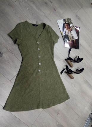 👠 оливковое платье f&f / s-m size