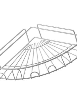 Полка в ванную комнату угловая 23*6см белый