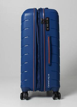 Чемодан франция полипропилен с расширением большой l синий | 77х52х31(+5) см | 117 л |...
