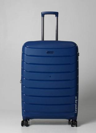 Чемодан франция полипропилен с расширением большой l синий | 77х52х31(+5) см | 117 л |...