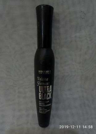 Bourjois volume glamour ultra black суперобъемная тушь 61 ultra black 12 мл2 фото