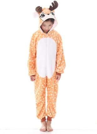 Детская пижама кигуруми олененок 120 см