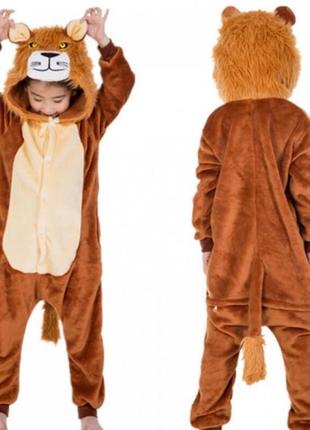 Детская пижама кигуруми лев 110 см3 фото