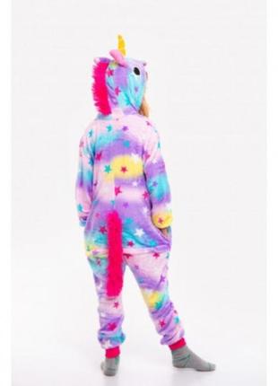 Детская пижама кигуруми eдинорог (с звездами) 130 см2 фото