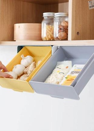 Подвесной скрытый ящик-тумбочка для хранения канцелярии и кухонных принадлежностей под столом