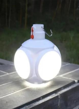 Акамуляторна лампа ліхтар bl-2029 (заряд від usb або денного світла)1 фото