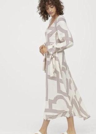 H&m вискозное макси платье