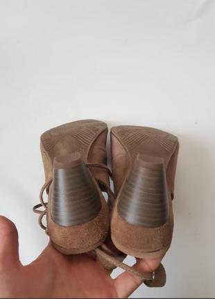 Новые замшевые босоножки со шнуровкой бохо кожаные сандали6 фото