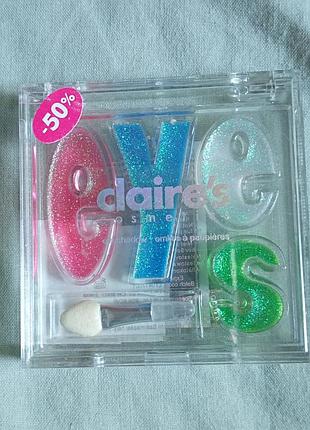Тени для девочек с  блесточками  claire's