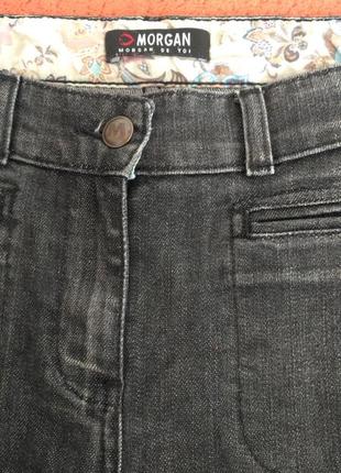 Серые  джинсы morgan высокая посадка р.30/l4 фото