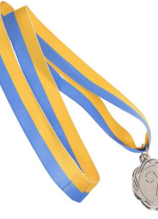 Медаль спортивна зі стрічкою flie золото/срібло 5 см6 фото