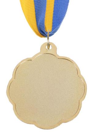 Медаль спортивна зі стрічкою flie золото/срібло 5 см2 фото