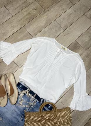 Біла блузка,кроше,бавовняна блузка(032)