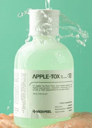 Medi-peel dr.apple-tox pore toner пілінг тонер з екстрактами ферментованими екстрактами