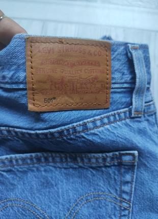 Джинсовые шорты высокая посадка levi's3 фото