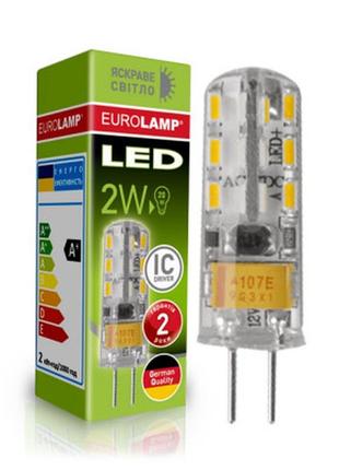 Лампочка eurolamp led силикон g4 2w 4000k 220v (led-g4-0240(220))