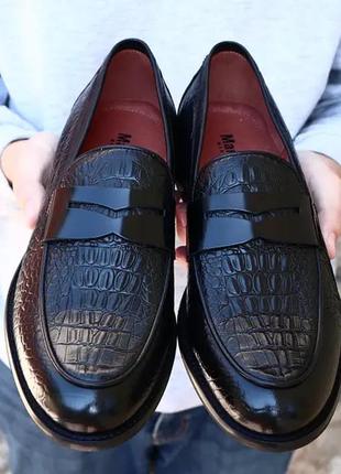 Кожаные лоферы с принтом - стильная и комфортная обувь