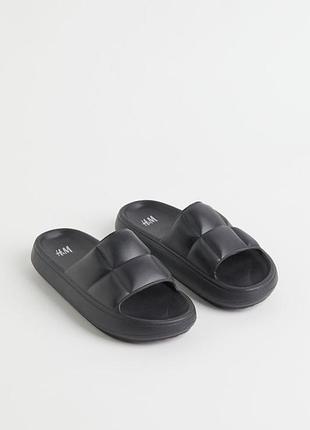 Шльопанці шлёпки h&m hm hm оригінал! чорні 39/40 (25 см)