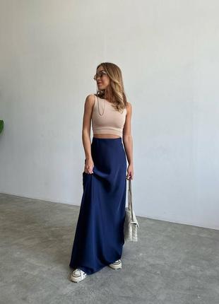 ✨длинная атласная юбка ✨