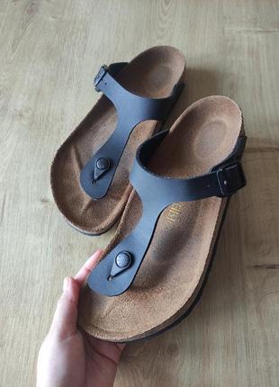 Стильные женские шлепанцы  вьетнамки birkenstock, р.39.