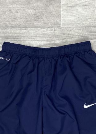 Nike dri-fit штаны l размер спортивные плащовка синие оригинал3 фото