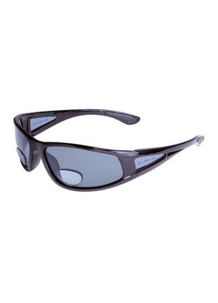 Окуляри біфокальні поляризаційні bluwater bifocal-3 (+2.0) polarized (gray) (чорна біфокальна лінза з діоптріями)1 фото