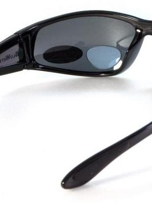 Окуляри біфокальні поляризаційні bluwater bifocal-3 (+2.0) polarized (gray) (чорна біфокальна лінза з діоптріями)4 фото