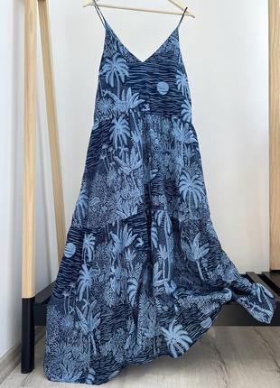 Длинный хлопковый сарафан коллаборация h&m desmond & dempsey