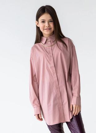 Хлопкова шкільна блуза - блузка - сорочка - рубашка для дівчинки