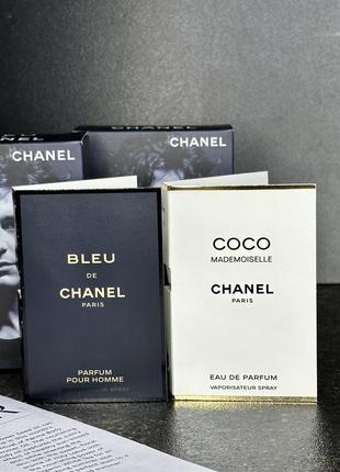 Пробники для нее и него - парфюмерная вода bleu de chanel и chanel coco mademoiselle